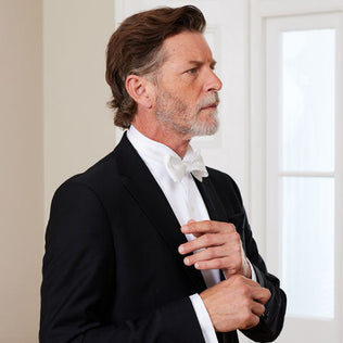 White shirt with bow tie