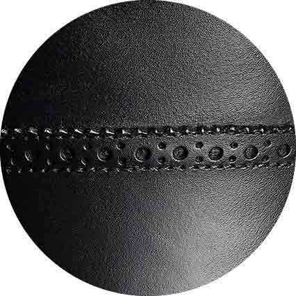 Black Leather Capped Derby Shoes