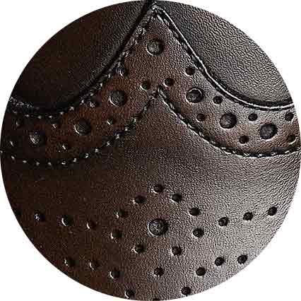 Brown Leather Brogue Derby Shoes