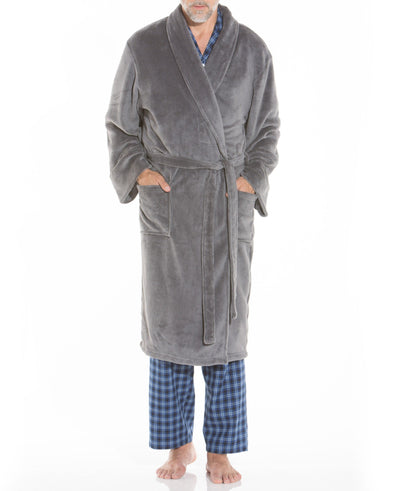 Grey Fleece Dressing Gown