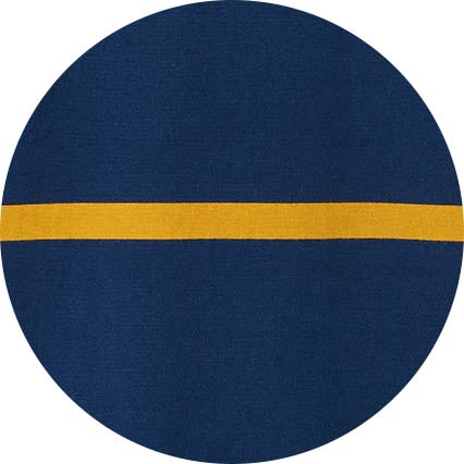 Navy Gold Stripe Heavyweight Cotton Jersey Rugby Shirt