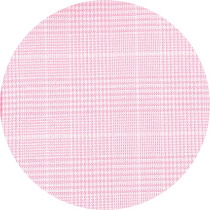 Pink White Cotton Prince of Wales Check Slim Fit Formal Shirt - Double Cuff