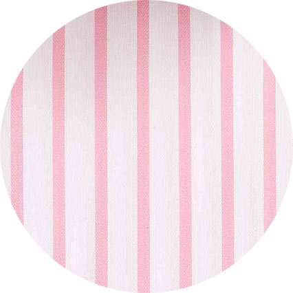 Pink White Stripe Cotton Slim Fit Formal Shirt - Single Cuff