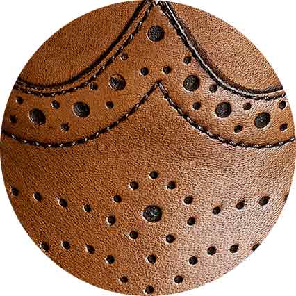 Tan Leather Brogue Derby Shoes