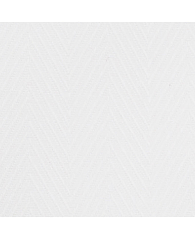 White Herringbone Classic Fit Non-Iron Formal Shirt - Double Cuff