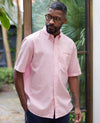 Pink Linen Cotton Short Sleeve Shirt [RTC]