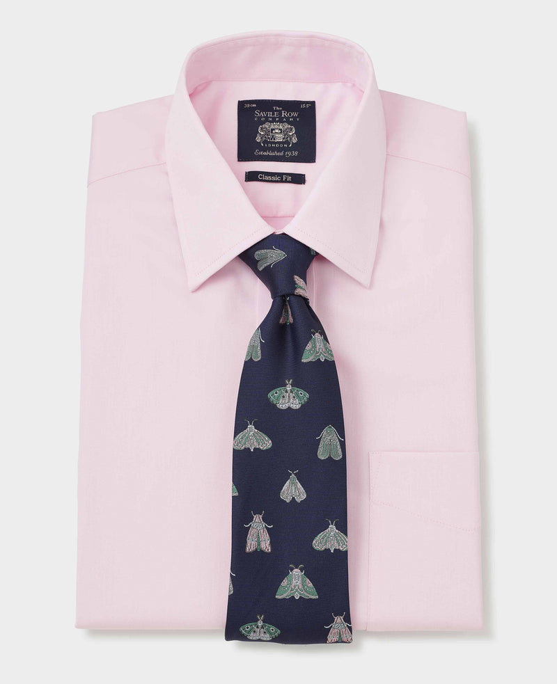 Pale Pink Fine Twill Classic Fit Formal Shirt - Single or Double Cuff