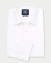 White Twill Classic Fit Shirt - Single or Double Cuff