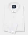 White Extra Slim Fit Pin Collar Shirt - Double Cuff