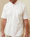 White Classic Fit Short Sleeve Oxford Shirt