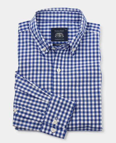 Blue Check Classic Fit Button-Down Shirt