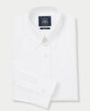 White Poplin Tab Collar Formal Shirt Slim Fit - Single Cuff