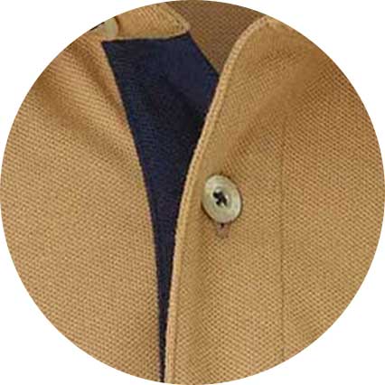 Beige Cotton Classic Fit Short Sleeve Polo Shirt