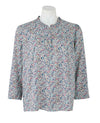 Floral-Print Long Sleeve Women's Blouse