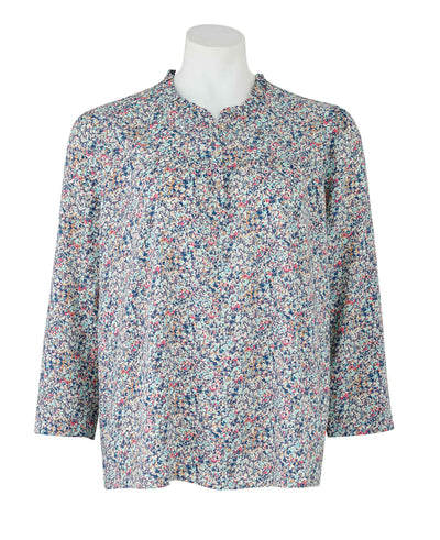 Women's Floral-Print Long Sleeve Blouse