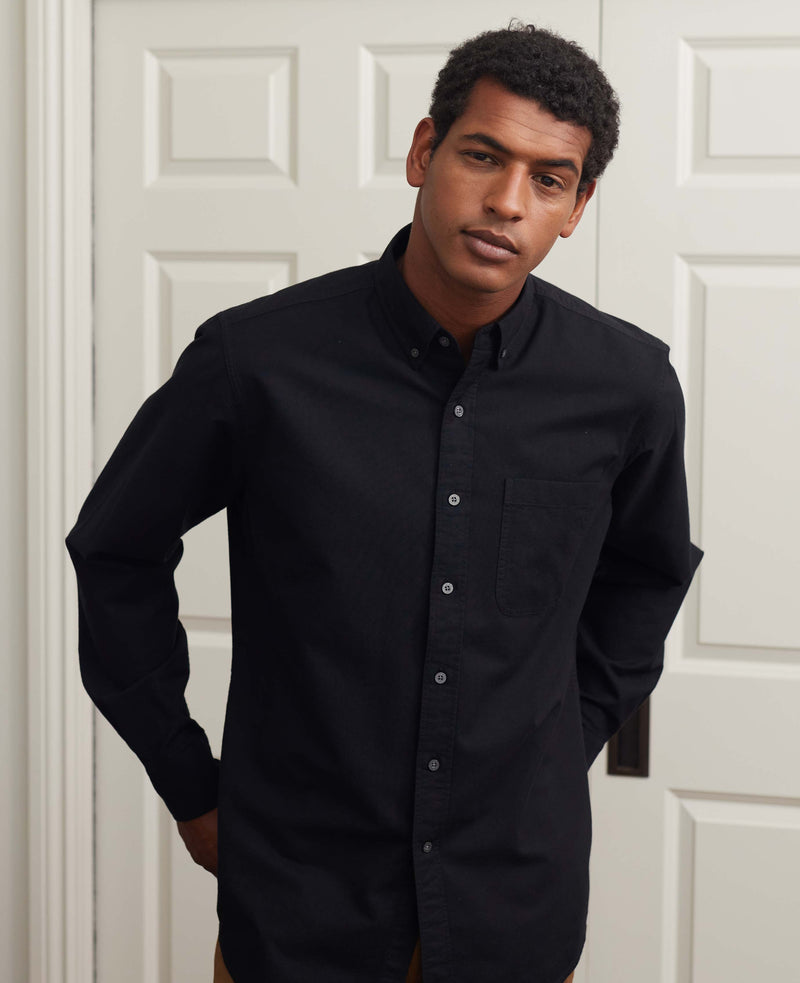 Black Classic Fit Oxford Shirt