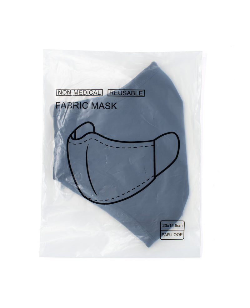 Black Cotton Poplin Face Mask - In Bag - MSK1408BLK