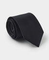 Black Fine Twill Silk Tie