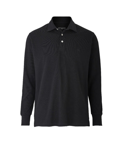 Black Long Sleeve Polo Shirt