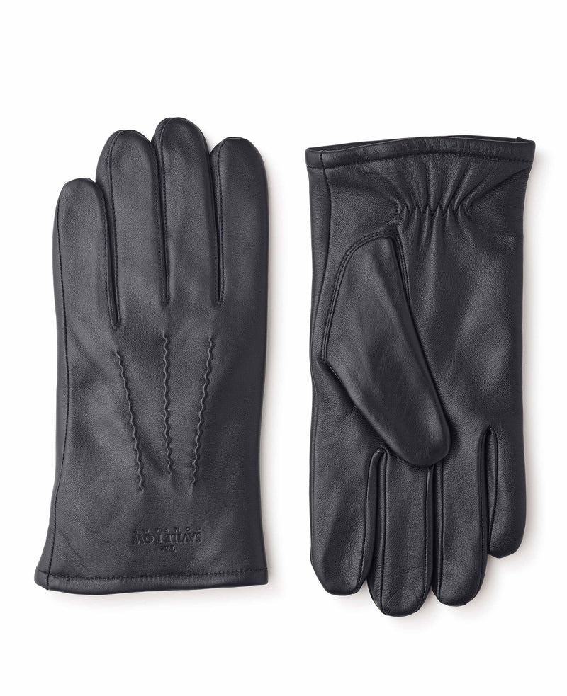 Men's Black Soft Nappa Leather Gloves