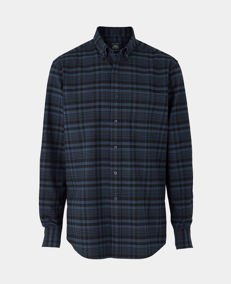 Black Navy Check Classic Fit Oxford Shirt