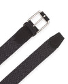 Black Plaited Suede Belt