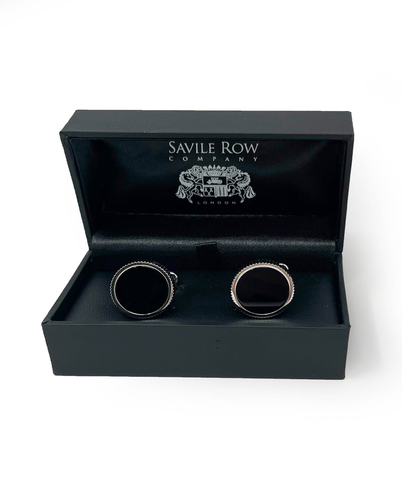 Black Semi Precious Stone Cufflinks