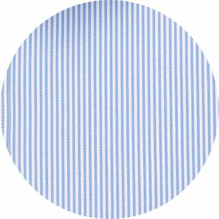 Blue Cotton Twill Classic Fit Striped Formal Shirt - Single Cuff