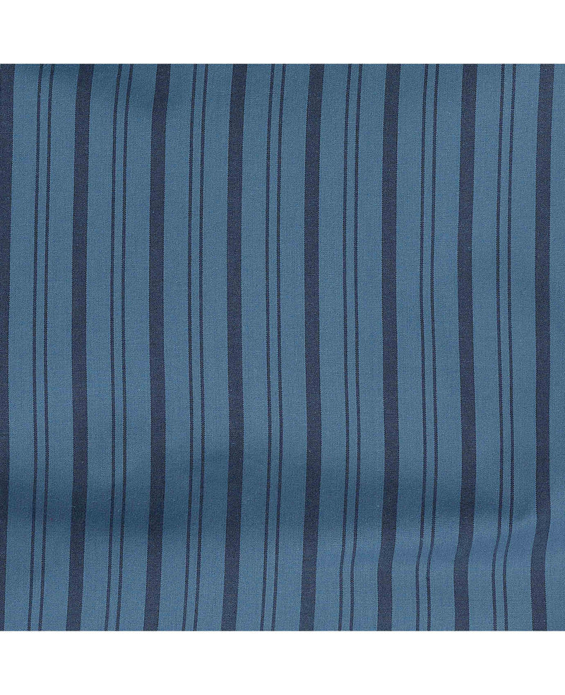 Blue Navy Stripe Cotton Lounge Pants