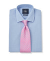 Blue Prince of Wales Check Slim Fit Formal Shirt - Single Cuff