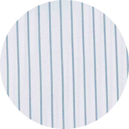 Blue White Stripe Cotton Slim Fit Formal shirt - Double Cuff