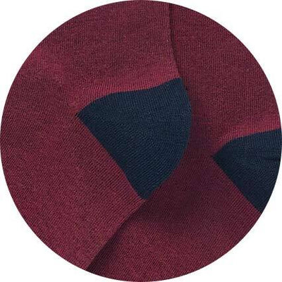 Men's Burgundy Three Pack Socks Fabric Swatch