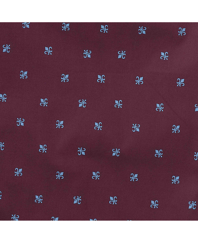 Burgundy Fleur-De-Lys Cotton Lounge Pants