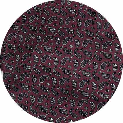 Burgundy Paisley Cotton Lounge Pants