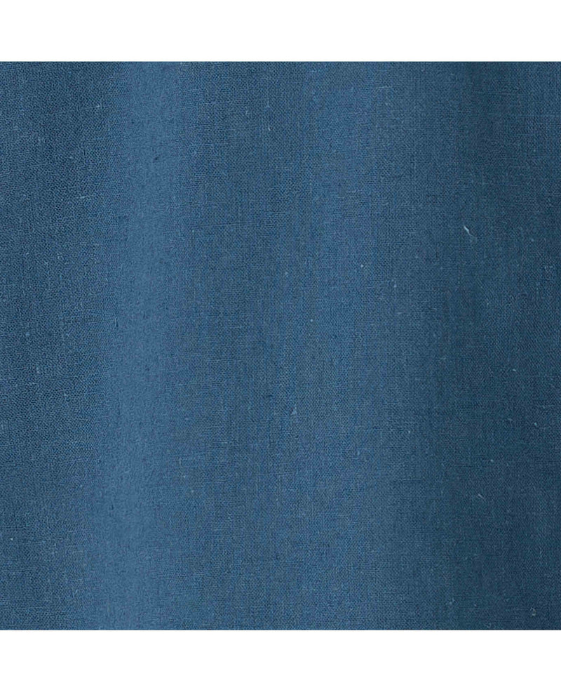 Dark Blue Linen Cotton Classic Fit Button-Down Casual Shirt