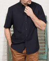 Dark Navy Classic Fit Short Sleeve Oxford Shirt