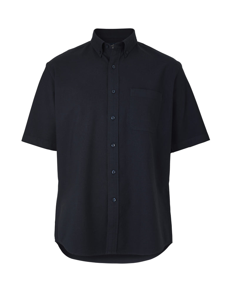 Dark Navy Classic Fit Short Sleeve Oxford Shirt