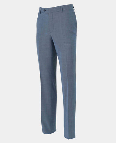 Men's Denim Navy Wool Blend Suit Trousers