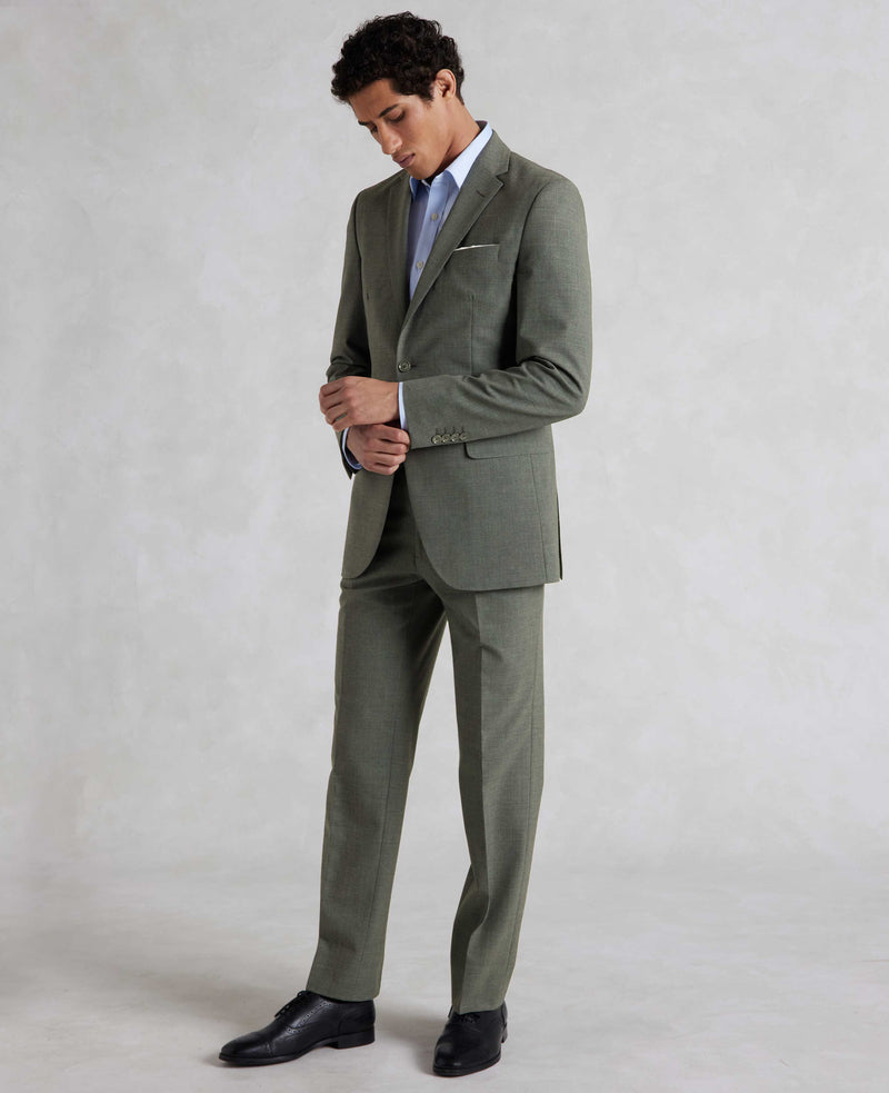 Grey Wool-Blend Tailored Suit