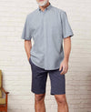 Light Denim Blue Classic Fit Short Sleeve Oxford Shirt