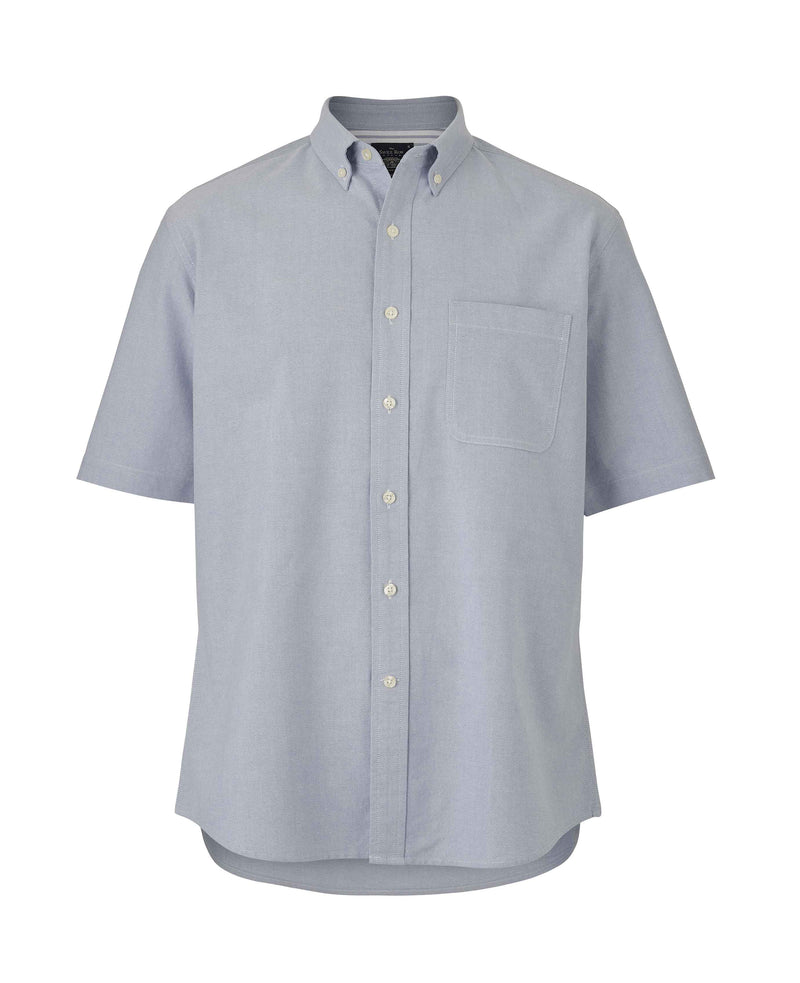 Light Denim Blue Classic Fit Short Sleeve Oxford Shirt