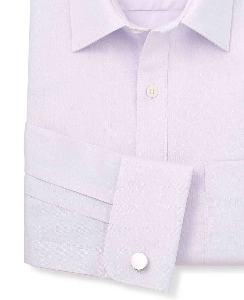 Lilac Cotton Twill Classic Fit Formal Shirt - Double Cuff