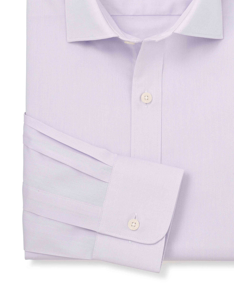 Lilac Cotton Twill Slim Fit Formal Shirt - Single Cuff