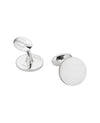 Engravable Sterling Silver Round Cufflinks