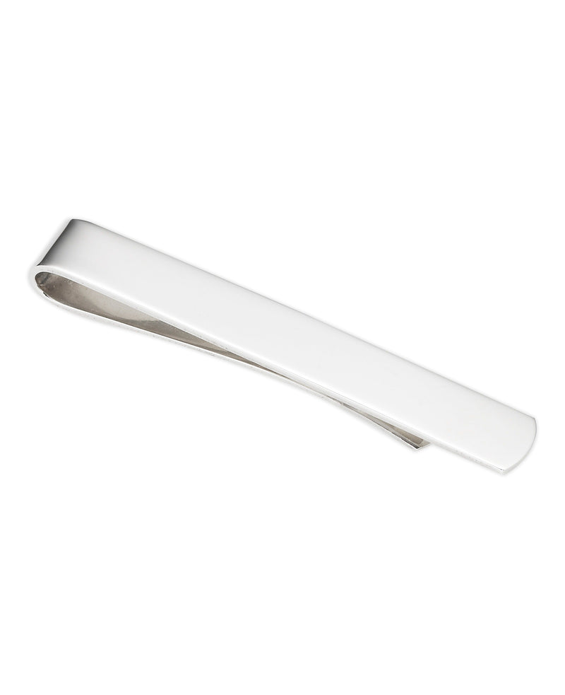 Men's Sleek Sterling Silver Tie Clip From Savile Row