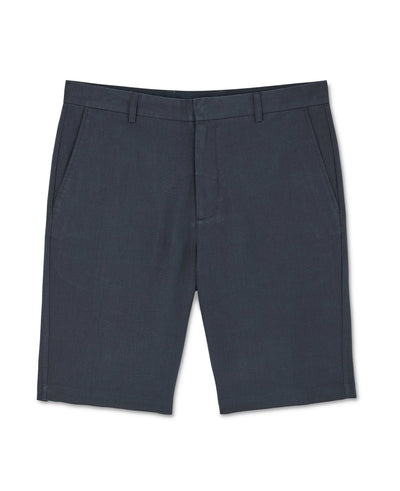 Navy Linen Shorts