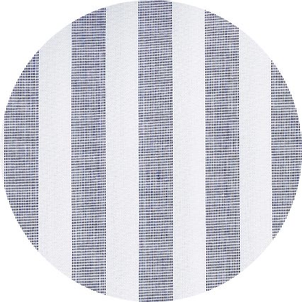 Navy White Slim Fit Striped Formal Shirt - Single Cuff