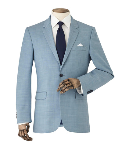 Men's Light Blue Wool-Blend Suit Jacket