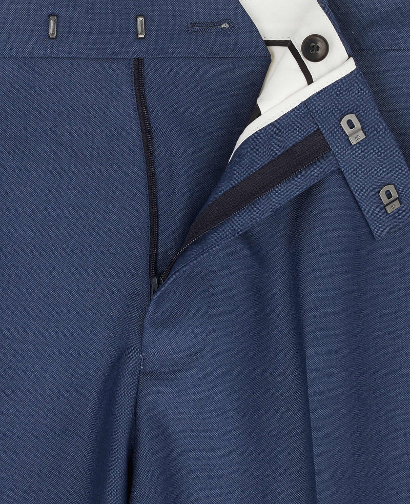 Mid Blue Tailored Business Trouser