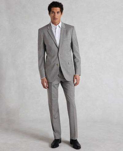 Mid-Grey Wool-Blend Tailored Suit